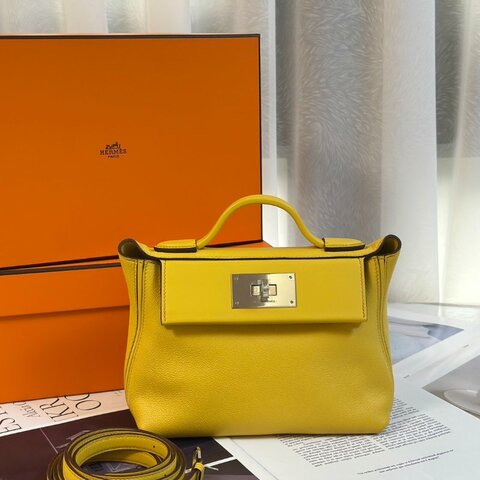 HERMES Mini 24/24 - 那不勒斯黃銀 B