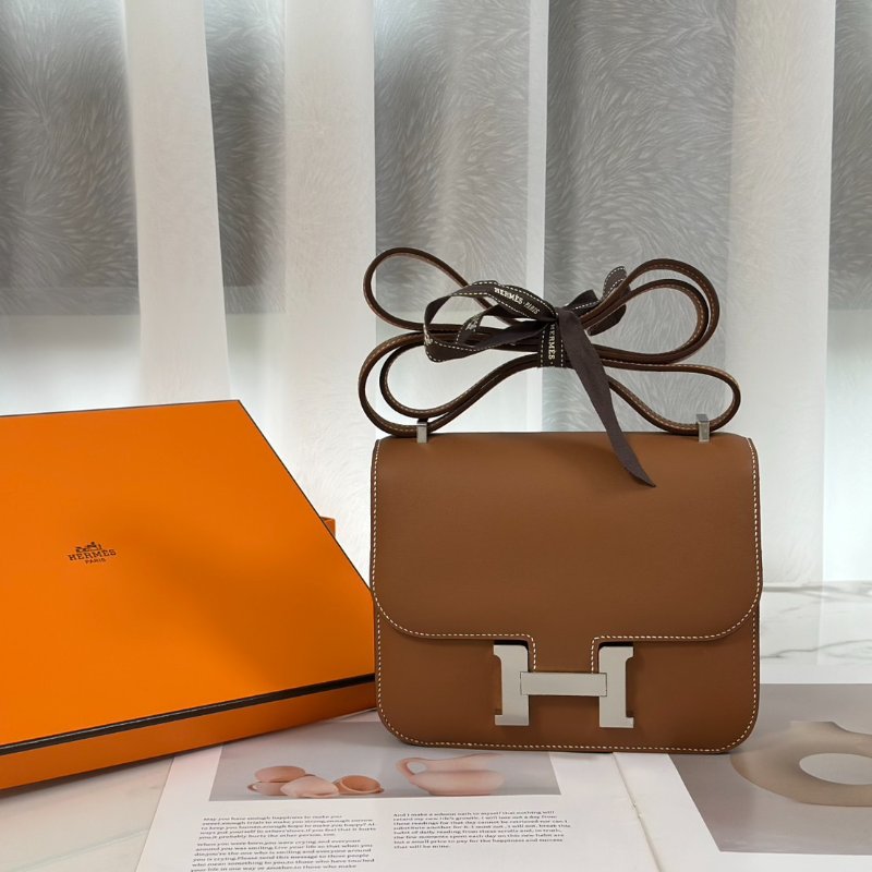 HERMES Mini constance 19 - 金棕銀 B-0