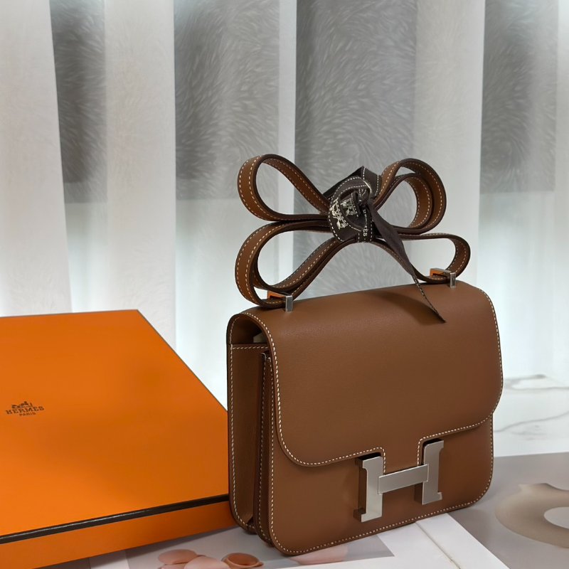 HERMES Mini constance 19 - 金棕銀 B-2