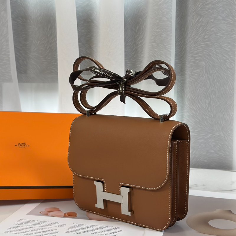 HERMES Mini constance 19 - 金棕銀 B-3