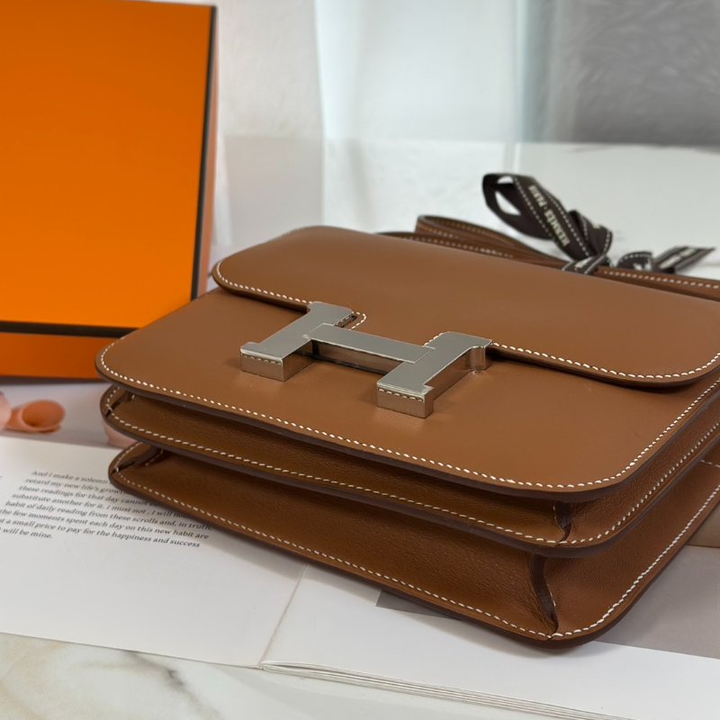 HERMES Mini constance 19 - 金棕銀 B-8
