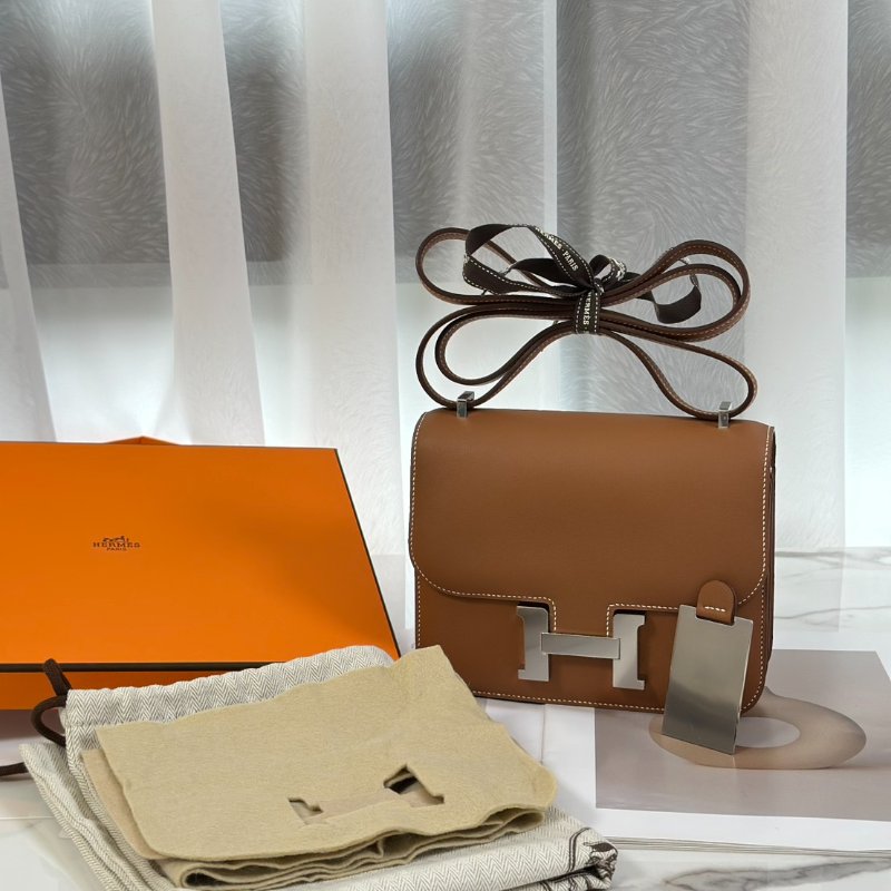 HERMES Mini constance 19 - 金棕銀 B-9