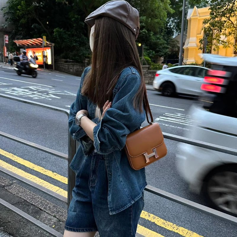 HERMES Mini constance 19 - 金棕銀 B-10