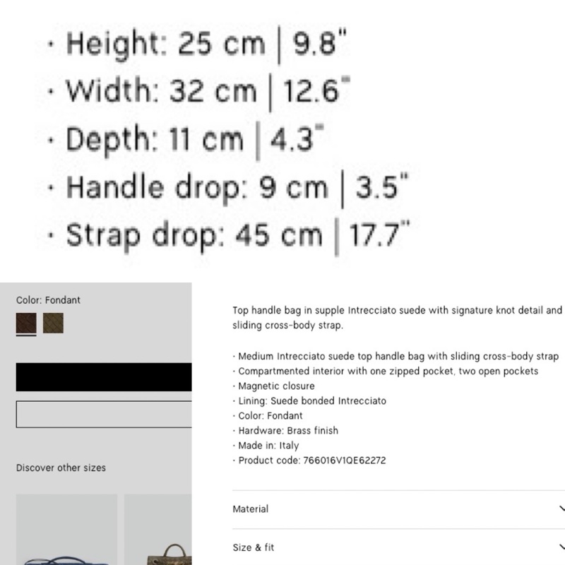 BV andiamo中號麂皮巧克力棕斜背單肩紐結包-8