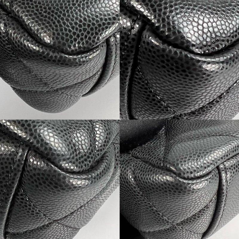 全新品 CHANEL CF方胖金幣荔枝黑  AS3368/晶片款-10