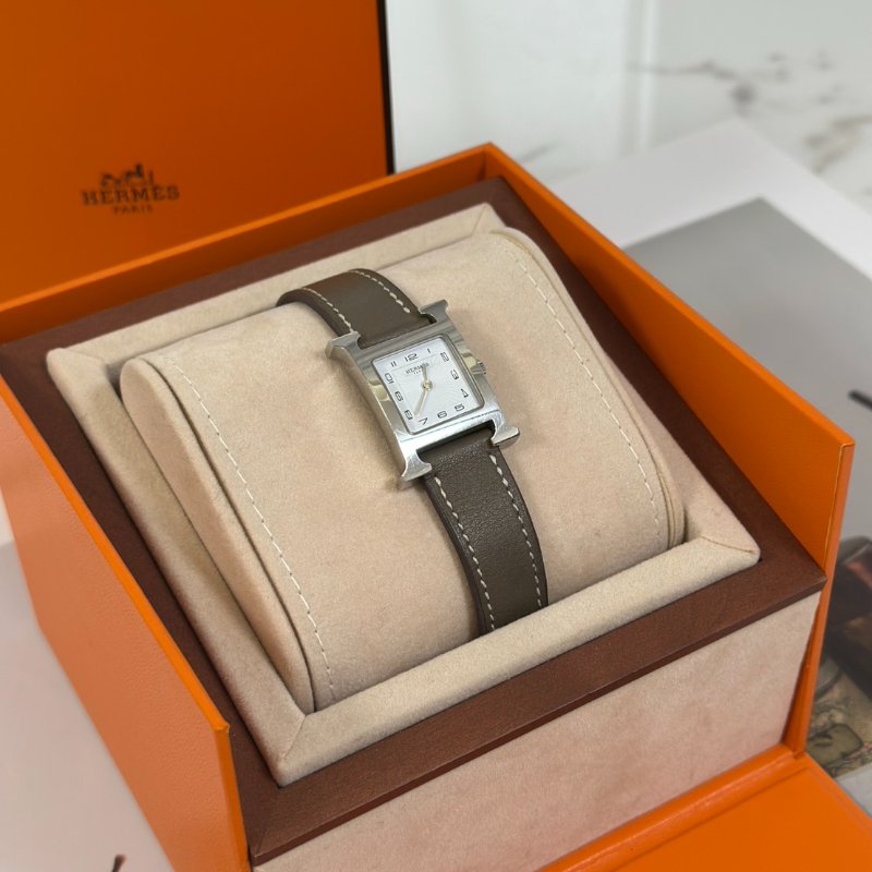 HERMES Heure H腕錶 - 21 灰銀 Y-1