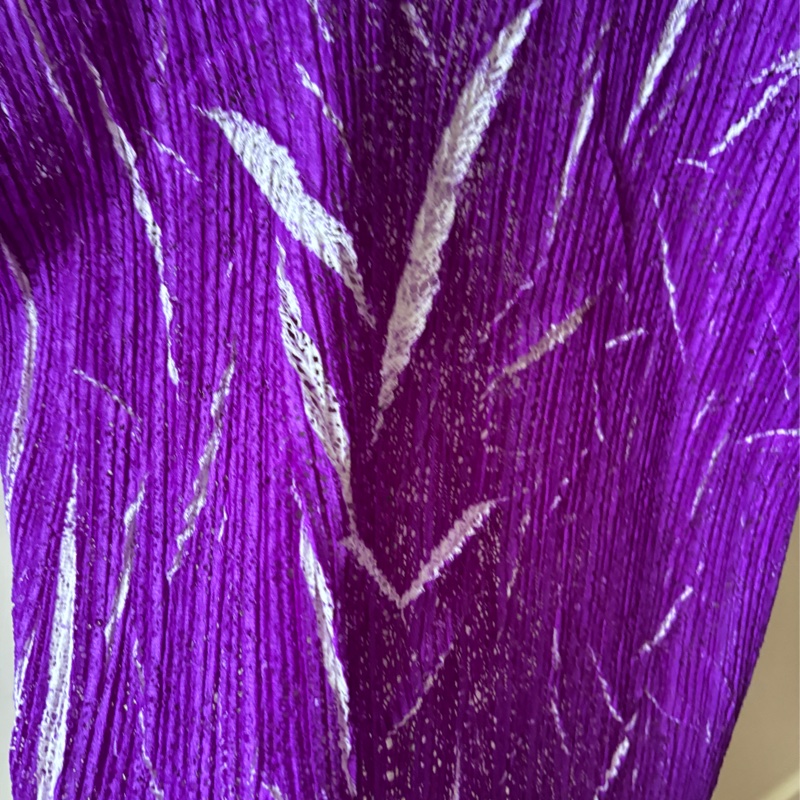 三宅一生紫色無袖洋裝+短袖外套-8