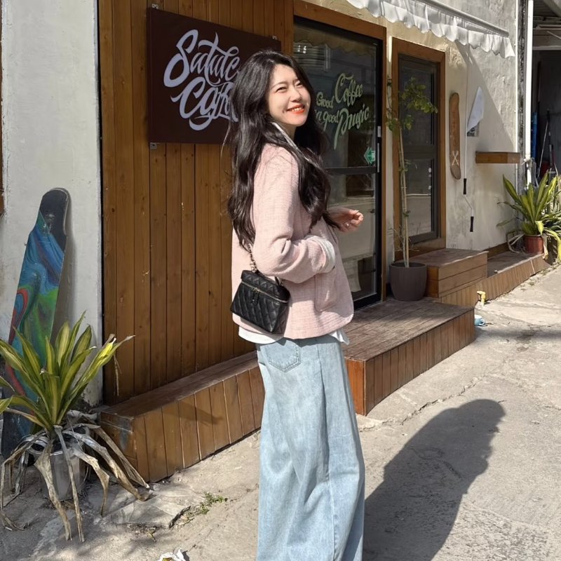 CHANEL LP粒面牛皮手提飯盒包 - 黑金-10