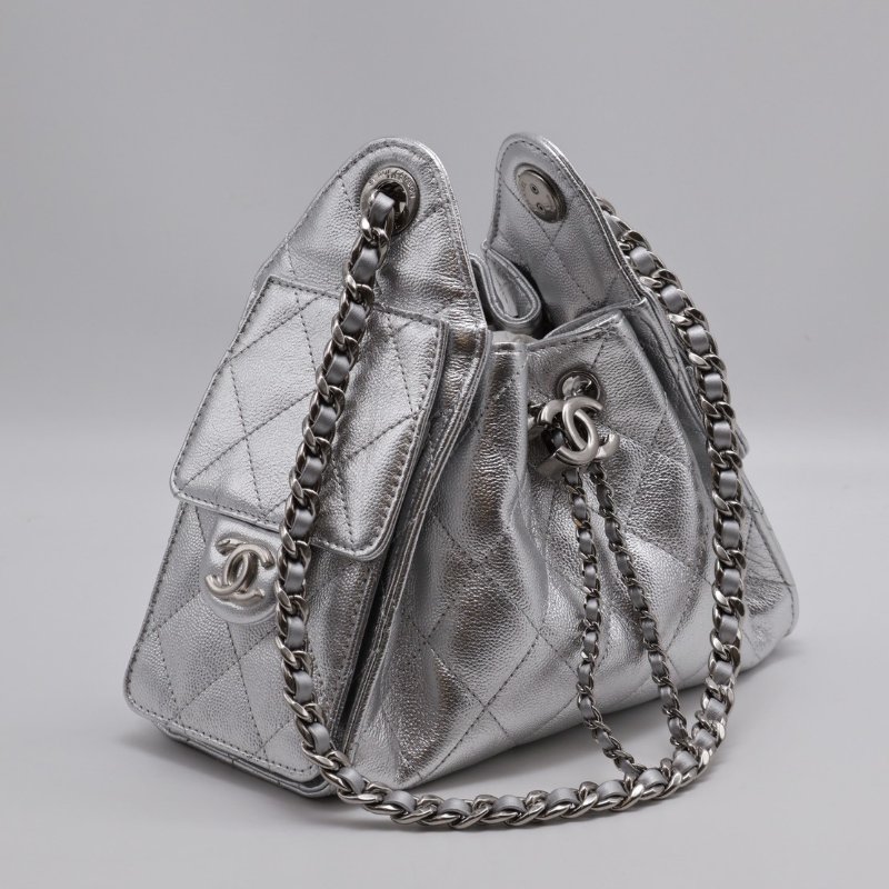 CHANEL 25 Mini hobo bag - 銀-6