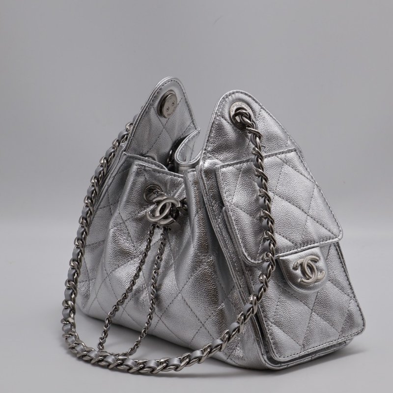CHANEL 25 Mini hobo bag - 銀-7