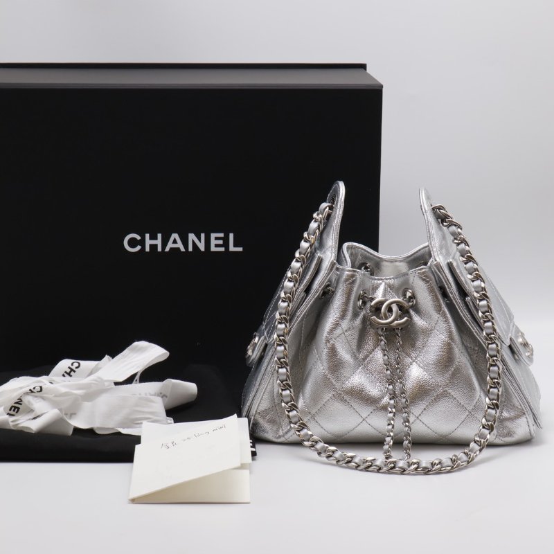CHANEL 25 Mini hobo bag - 銀-8