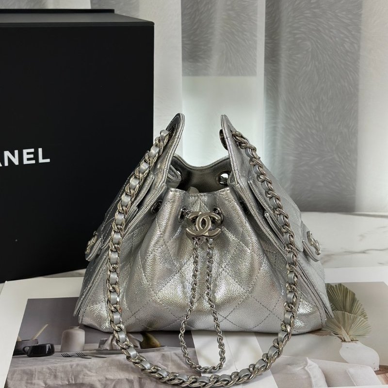 CHANEL 25 Mini hobo bag - 銀-0