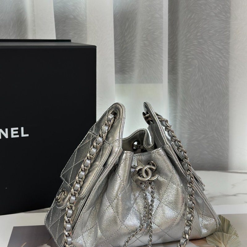 CHANEL 25 Mini hobo bag - 銀-2