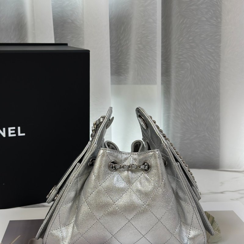 CHANEL 25 Mini hobo bag - 銀-4