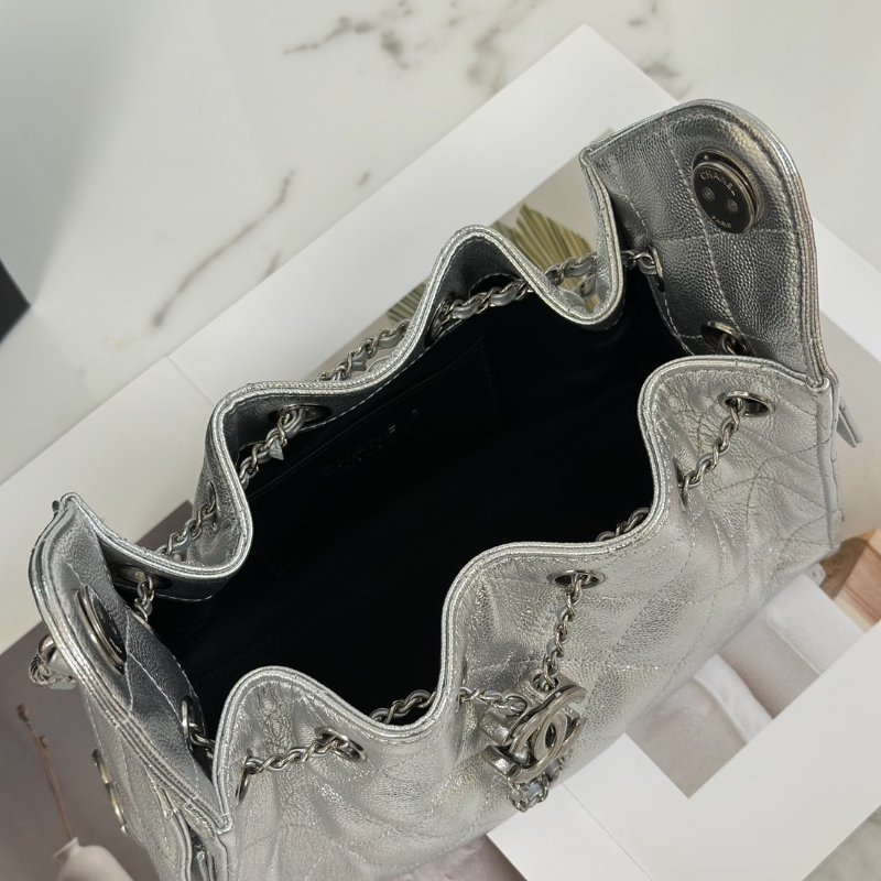 CHANEL 25 Mini hobo bag - 銀-6