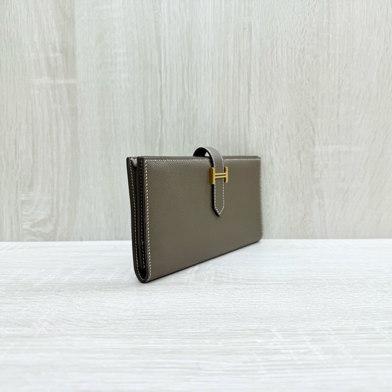 Hermes大象灰Epsom皮BEARN長夾-3