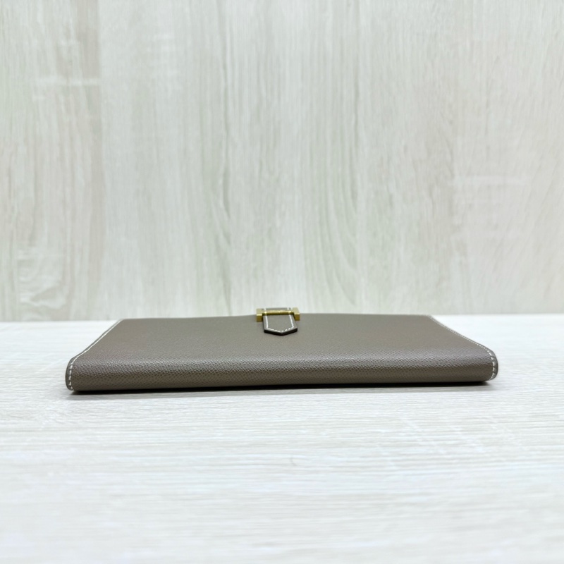 Hermes大象灰Epsom皮BEARN長夾-5