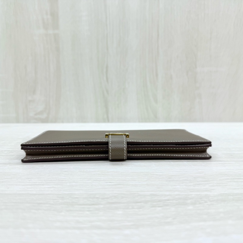 Hermes大象灰Epsom皮BEARN長夾-6