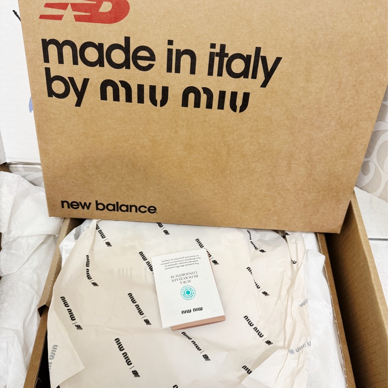 Miu Miu New Balance聯名款530 SL白色牛皮作舊運動鞋 37碼-7