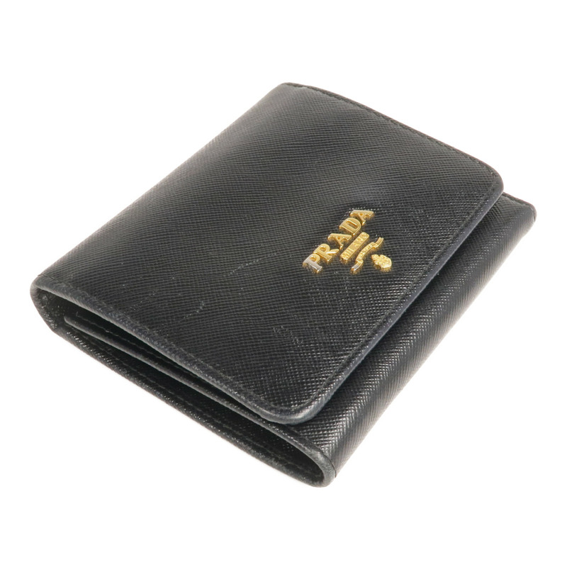 PRADA 牛皮皮革Wallet金扣錢包-4