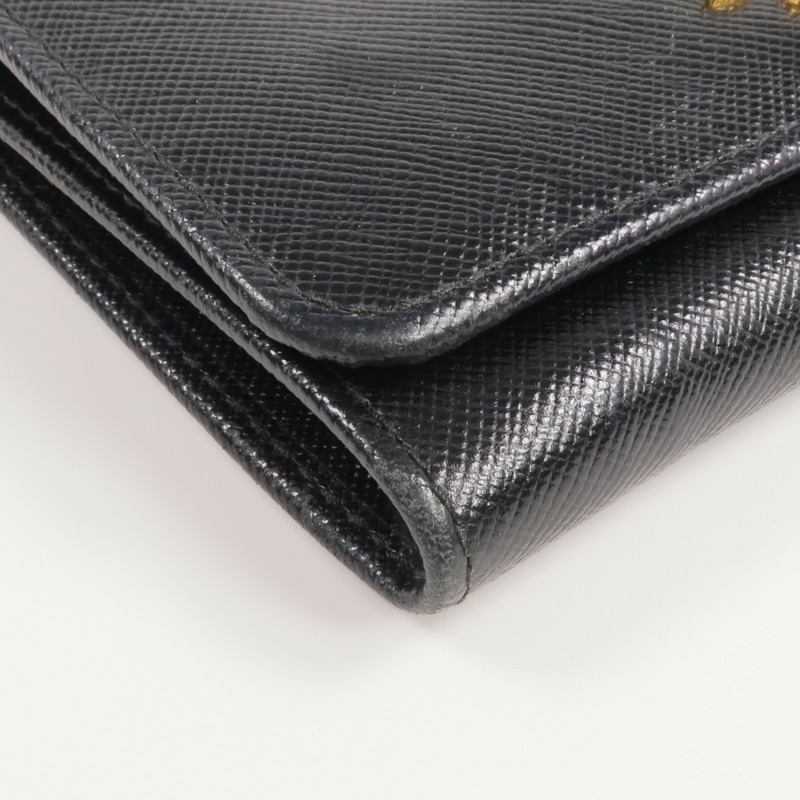 PRADA 牛皮皮革Wallet金扣錢包-12
