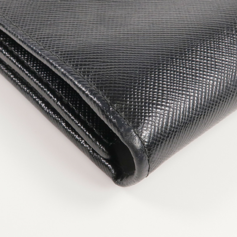 PRADA 牛皮皮革Wallet金扣錢包-13