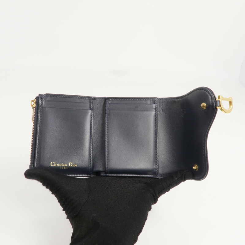 Dior 帆布Saddle Lotus Wallet金扣錢包-7