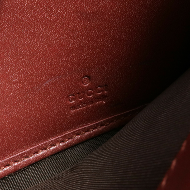 GUCCI 漆皮皮革Lovely Heart Continental Wallet金扣長錢包-6