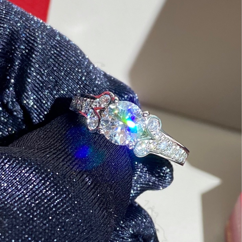 Cartier卡地亞 鉑金滿鑽芭蕾戒指，53號， 主鑽1.06克拉 G色 vvs1 淨度 3EX切工，無螢光，2020年南京購入，配件∶盒子 證書 發票，造型優雅貴氣-1