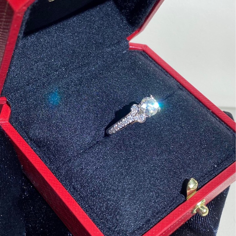 Cartier卡地亞 鉑金滿鑽芭蕾戒指，53號， 主鑽1.06克拉 G色 vvs1 淨度 3EX切工，無螢光，2020年南京購入，配件∶盒子 證書 發票，造型優雅貴氣-4