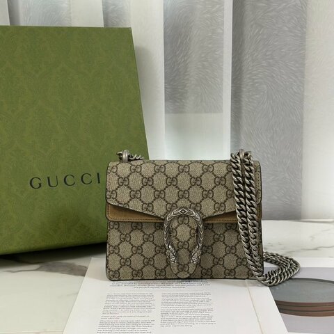 GUCCI Dionysus老花酒神包 - 小號烏木色