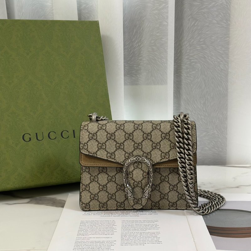 GUCCI Dionysus老花酒神包 - 小號烏木色-0