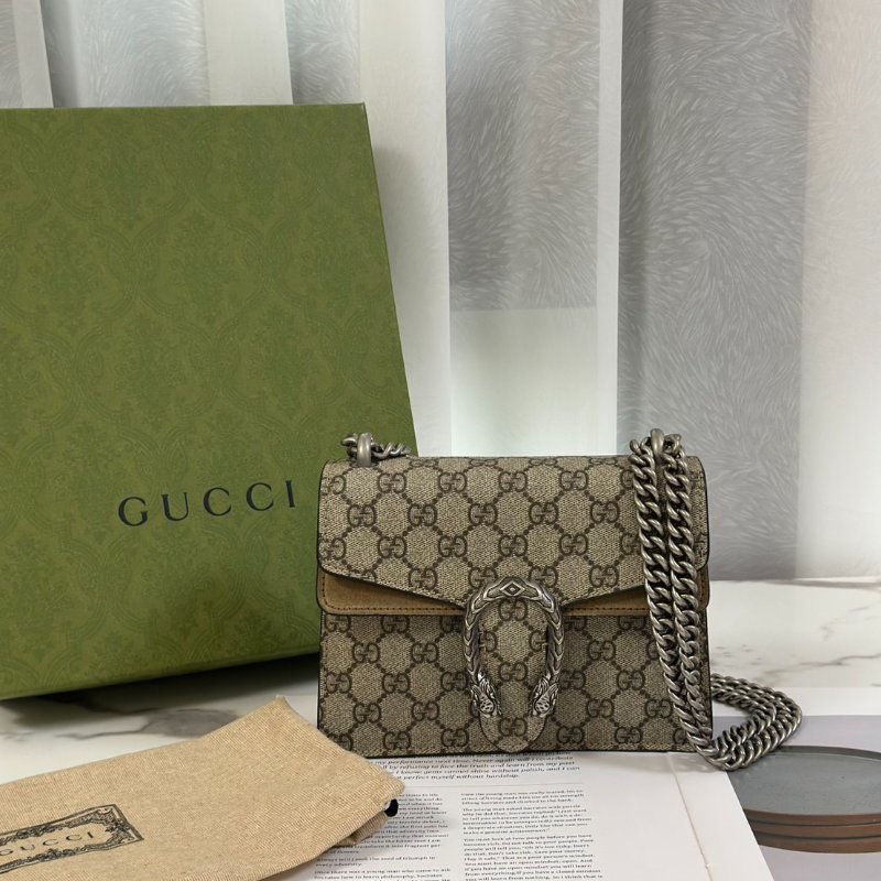 GUCCI Dionysus老花酒神包 - 小號烏木色-8