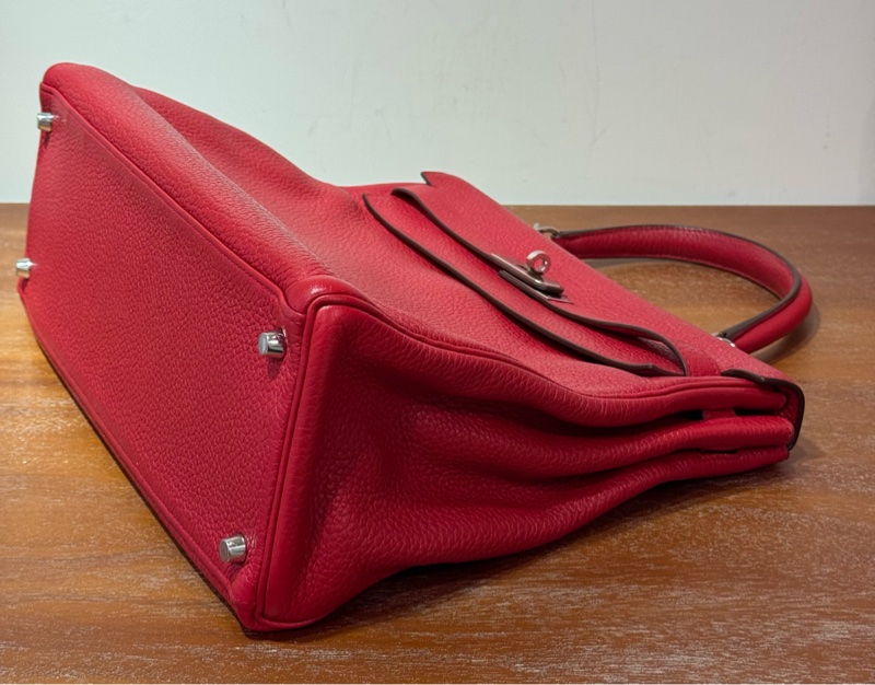 Hermès Kelly 35cm 紅色 銀扣-4