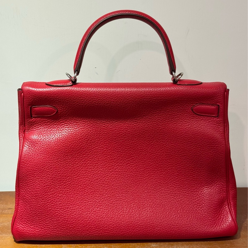 Hermès Kelly 35cm 紅色 銀扣-7