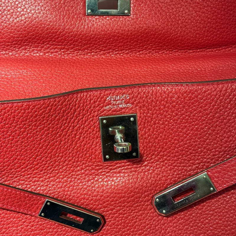 Hermès Kelly 35cm 紅色 銀扣-12