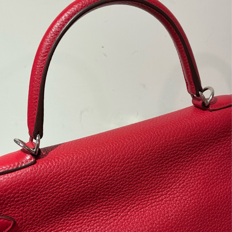 Hermès Kelly 35cm 紅色 銀扣-14