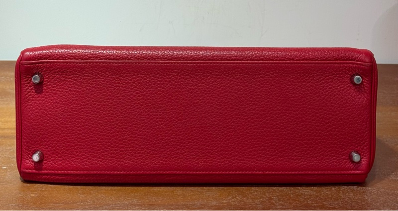 Hermès Kelly 35cm 紅色 銀扣-16