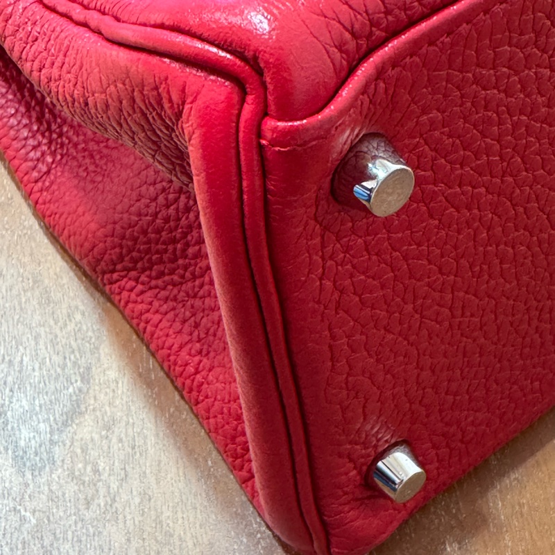 Hermès Kelly 35cm 紅色 銀扣-19
