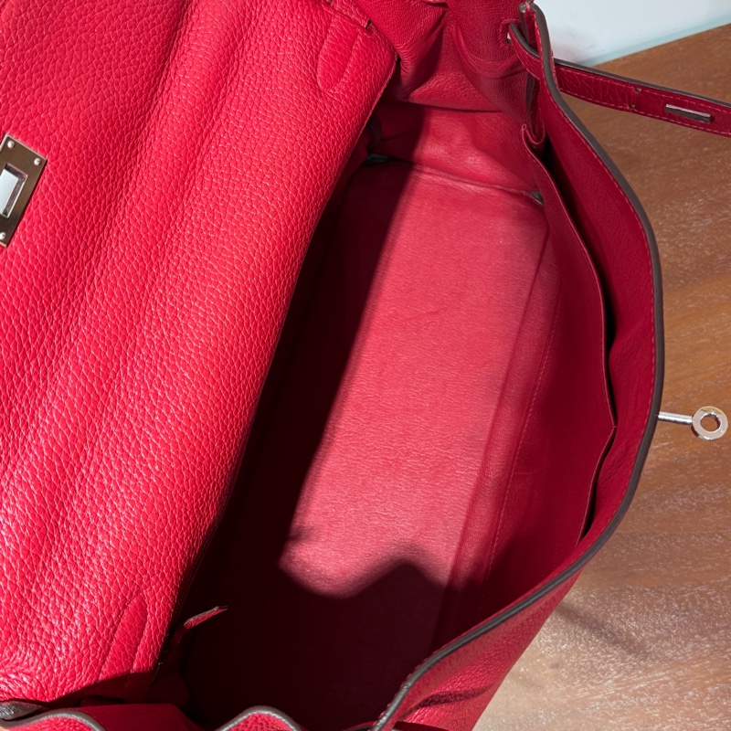 Hermès Kelly 35cm 紅色 銀扣-21