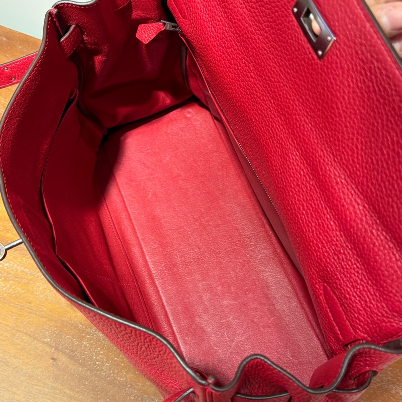 Hermès Kelly 35cm 紅色 銀扣-22