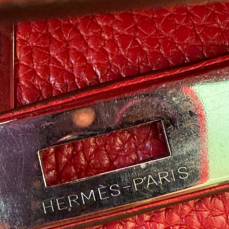 Hermès Kelly 35cm 紅色 銀扣-27