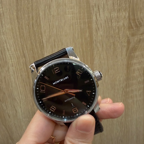 Momtblanc 精鋼放射黑面Time Walker機械腕錶MB110337