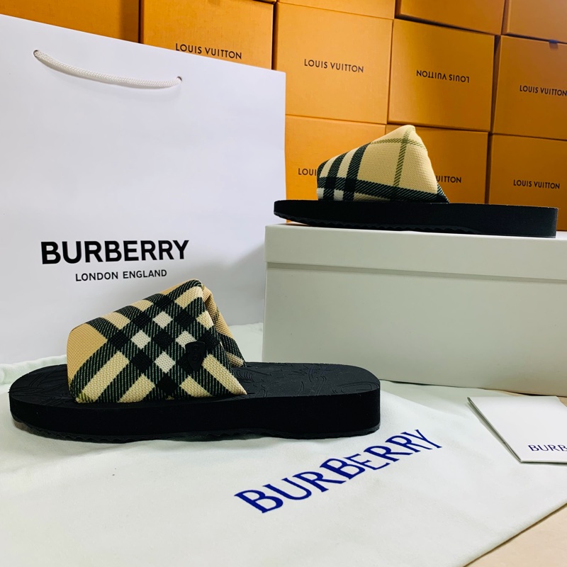 🎁全新未試穿 2024新款盒裝 Burberry 巴寶莉 經典格紋厚底拖鞋 （原價20900）-6