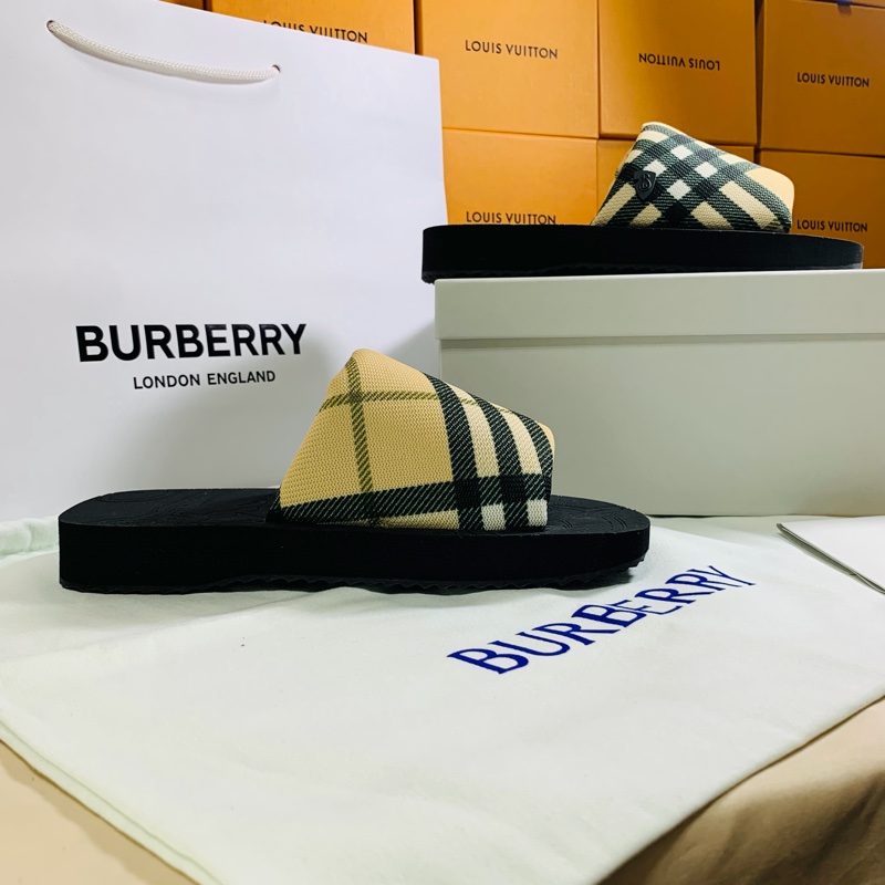 🎁全新未試穿 2024新款盒裝 Burberry 巴寶莉 經典格紋厚底拖鞋 （原價20900）-7