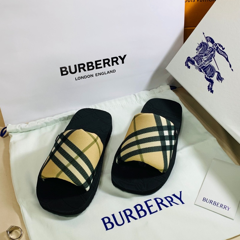 🎁全新未試穿 2024新款盒裝 Burberry 巴寶莉 經典格紋厚底拖鞋 （原價20900）-8