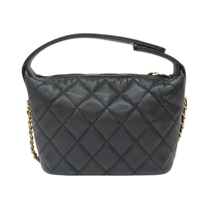 黑色牛皮 菱格紋 荔枝紋 25P HOBO 鍊帶 兩用包 AP4386【CHANEL 香奈兒】 AP4386-1