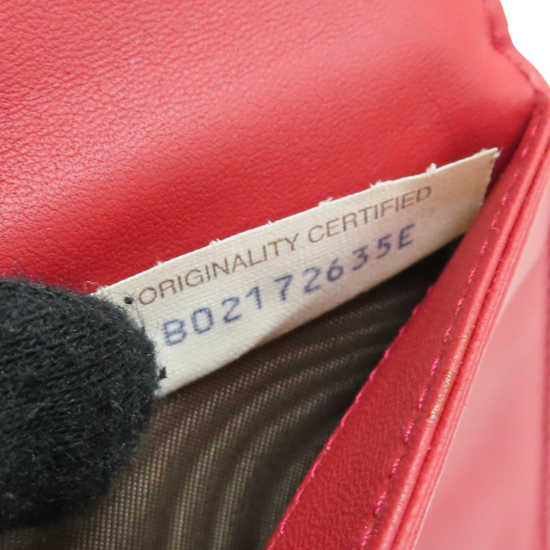 紅色 羊皮 編織 扣式長夾【BOTTEGA VENETA 寶緹嘉】-9