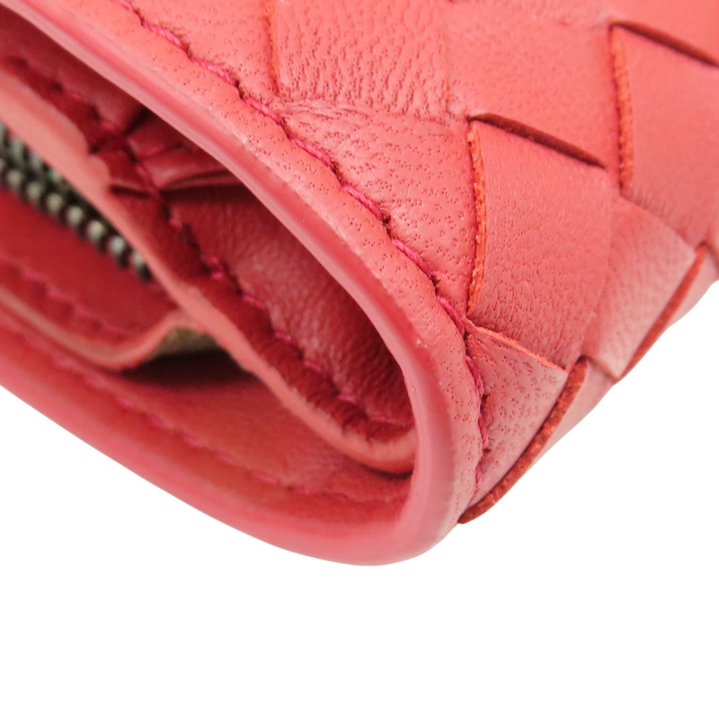 紅色 羊皮 編織 扣式長夾【BOTTEGA VENETA 寶緹嘉】-11