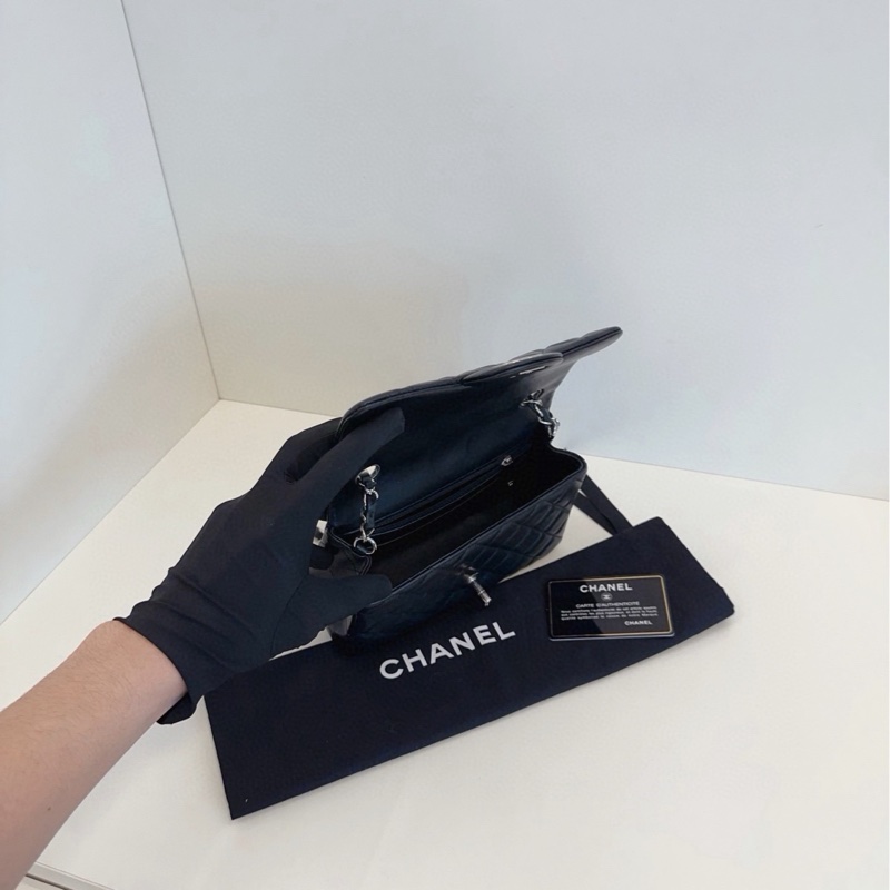 【98新🆕】Chanel 黑銀CF大mini 銀扣 斜挎包-7